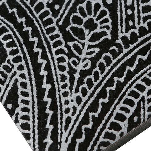 Hand Engraved Black Stone Bookends